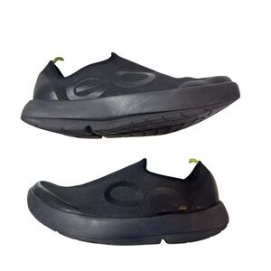 Oofos Oomg Sport Recovery Shoes Slip On Men’s Size 9 Triple Black Comfort Low